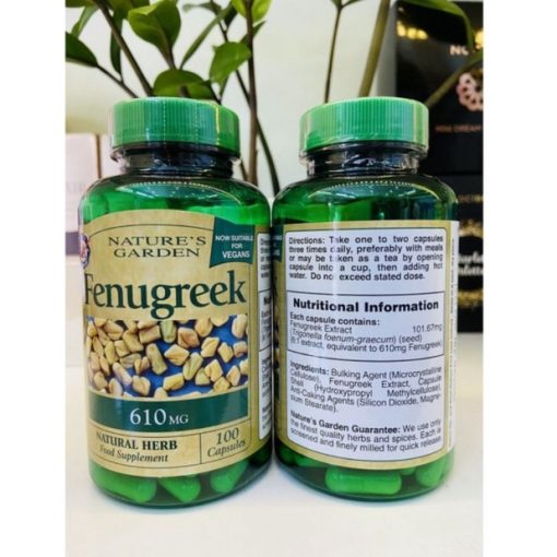 Viên Uống Lợi Sữa Cỏ Ca Ri Fenugreek Natures Aid 500mg 90 viên NTDT