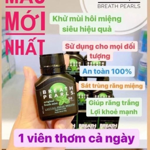 Viên thảo dược thơm miệng Breath Peals 50 viên chính hãng Úc an toàn cho bé date mới