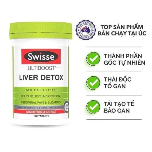 Viên Uống Hỗ Trợ Thải Độc Gan Swisse Liver Detox Healthy Care Extaste 60/120/200 Viên NTDT