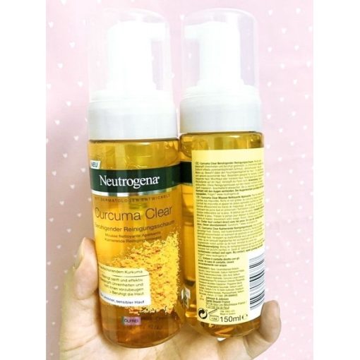 Sữa rửa mặt nghệ Neutrogena Calme Curcuma Mousse Nettoyante giảm mụn chứng cá cho da dầu NTDT