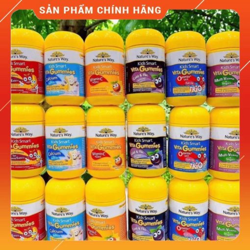 Vita Gummies nature's way kẹo gôm bổ sung vitamin cho bé 60 viên date mới chính hãng