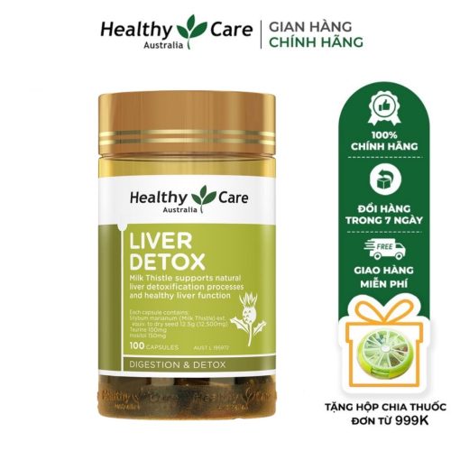 Viên uống Healthy Care Liver Detox - Hỗ trợ thải độc gan