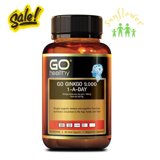 Viên Uống Bổ Não Go Ginkgo 9000mg 1 A Day New Zealand Hỗ Trợ Cải Thiện Trí Nhớ 60 viên NTDT