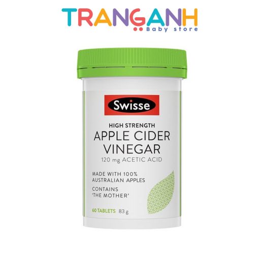 Viên uống giấm táo Swisse Apple Cider Vinegar 120mg 60 viên NTDT