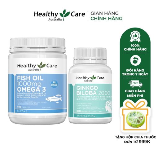 Viên uống dầu cá Omega 3 Healthy Care Fish Oil 400 viên