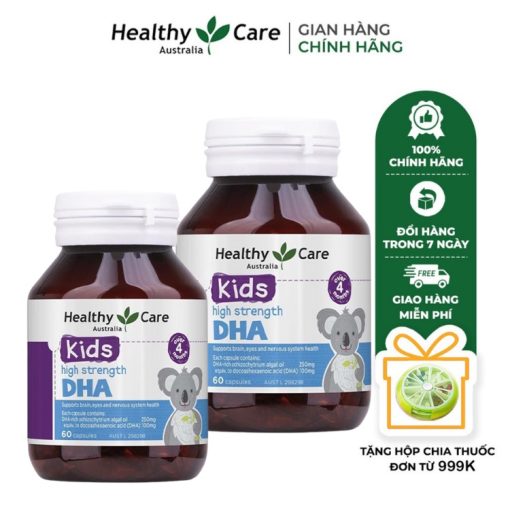 Viên Uống Healthy Care High Strength DHA 60 viên Bổ Sung Dưỡng Chất Cho Bé Thông Minh NTDT