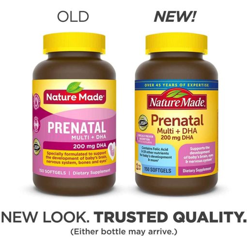 Vitamin bà bầu Prenatal + DHA 200mg Nature Made Mỹ 150v NTDT