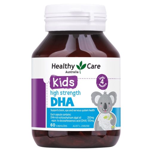 Viên uống bổ sung DHA cho bé Healthy Care High Strength DHA giúp bé phát triển trí não toàn diện 60 viên của Úc NTDT