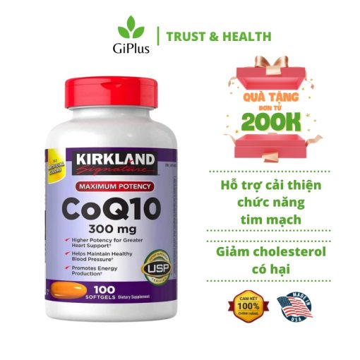 Viên Uống Hỗ Trợ Sức Khỏe Tim Mạch KirkLand Signature Maximum Potency CoQ10 300mg (100 Viên/Lọ) NTDT