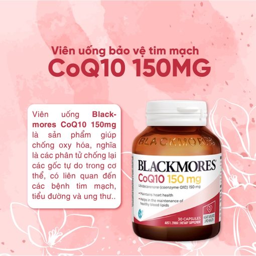 Viên uống bổ sung CoQ10 150mg Blackmores 30 viên của Úc hỗ trợ tim mạch