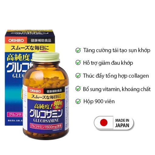 Viên uống bổ sung Glucosamine ORIHIRO Nhật Bản giảm đau xương khớp 900 viên - 950 viên NTDT