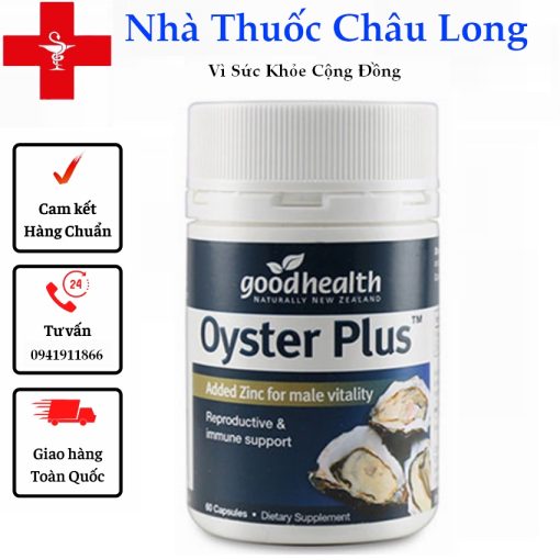 Tinh chất hàu New Zealand Good Health Oyster Plus tăng cường sinh lý nam giới hộp 60v - Nội New Zealand