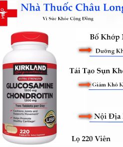 Glucosamine Kirkland HCL 1500mg With MSM 1500mg 375 viên - Chắc khỏe xương khớp cho người lớn tuổi
