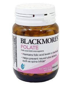 Blackmores Folate 500mcg 90 viên – Viên uống bổ sung acid Folic cho bà bầu