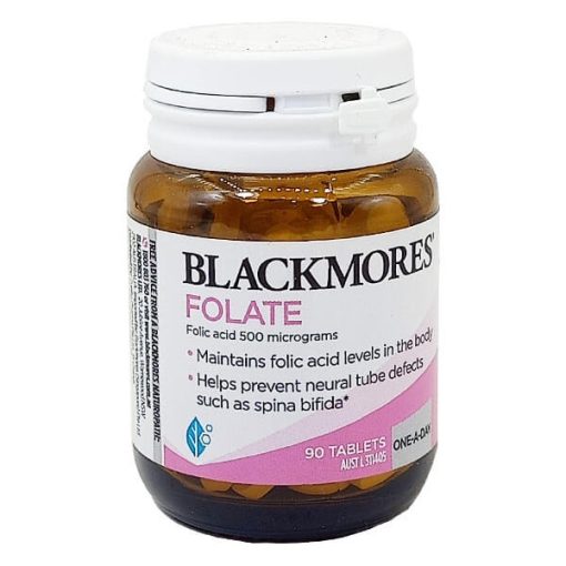 Blackmores Folate 500mcg 90 viên – Viên uống bổ sung acid Folic cho bà bầu