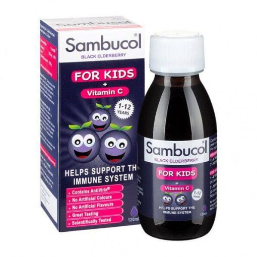 Tăng Đề Kháng Sambucol Black Elderberry Liquid For Kids - Chiết xuất từ Quả Cơm Cháy - Nội Địa Ireland