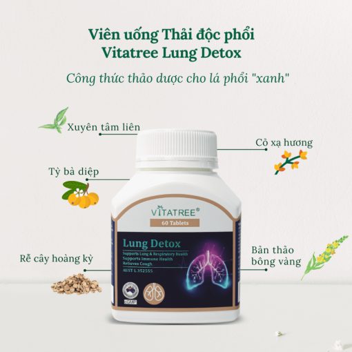 Viên uống Lung Detox Vitatree hỗ trợ giảm ho