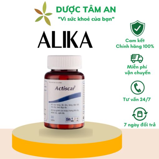 Viên uống Alika Actiscar làm mờ các vết sẹo Lồi