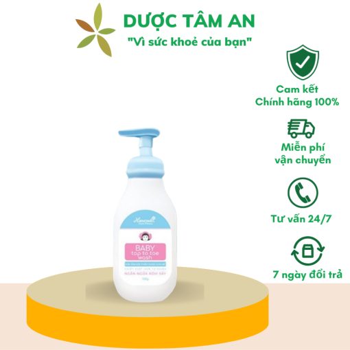 Sữa Tắm Em Bé Hanayuki Baby Top Toe Wash Trắng Da Dưỡng Ẩm Hanayuki Chính Hãng