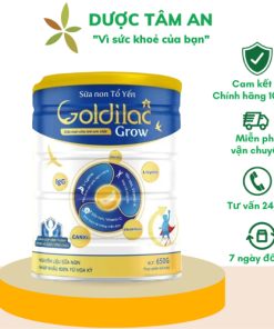 Sữa Non Tổ Yến Goldilac Grow hộp 650g (mẫu mới cải tiến) - Giúp Trẻ Tăng Cân & Chắc Khỏe Xương