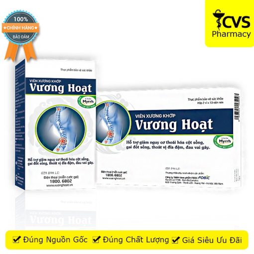 Viên xương khớp Vương Hoạt - hỗ trợ giảm thoái hóa cột sống