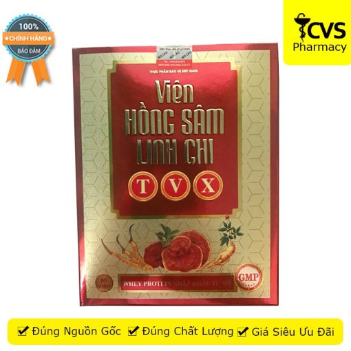 Viên Hồng Sâm Linh Chi Thái Vạn Xuân - Hộp 60 Viên uống - cvspharmacy