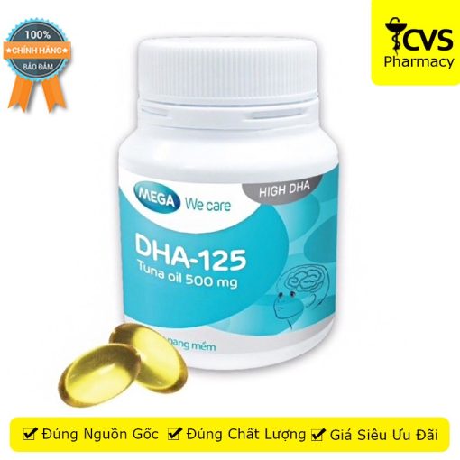 Viên dầu cá ngừ DHA-125 (30 viên) tinh khiết  - Hỗ trợ phát triển não bộ và thị giác - cvspharmacy