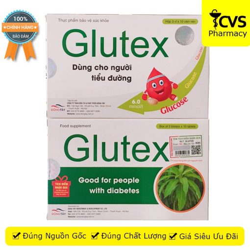 Viên uống Glutex - hỗ trợ hạ đường huyết