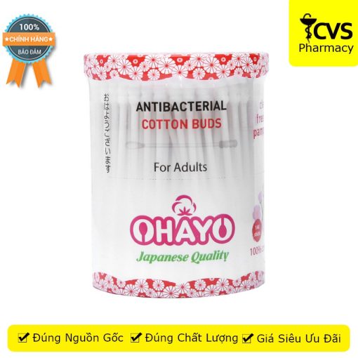 Tăm Bông OHAYO For Adults JP01 (Xoắn - Tròn) - dành cho người lớn -cvspharmacy