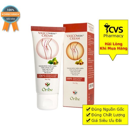 Vascovein Cream Tuýp 50gr - Dùng Trong Các Trường Hợp Suy Giãn Tĩnh Mạch