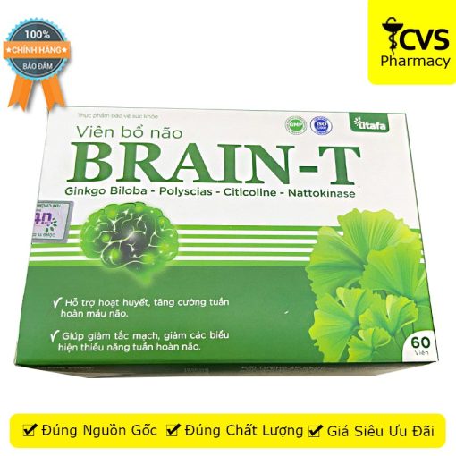 Viên bổ não BRAIN-T / Brain T - Viên uống hỗ trợ hoạt huyết