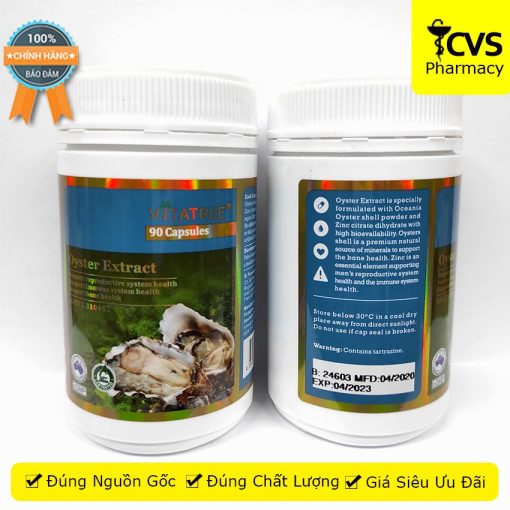 Viên uống tinh chất hàu VITATREE OYSTER EXTRACT - cải thiện vấn đề sinh lý nam giới (90 viên)