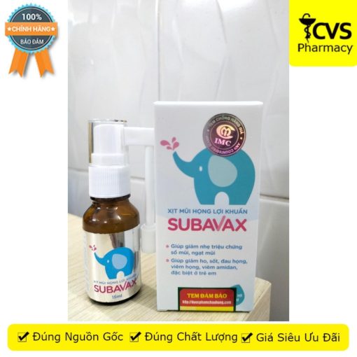 Xịt Mũi Họng Lợi Khuẩn SUBAVAX - Bổ Sung Lợi Khuẩn Đường Hô Hấp - Chai Xịt 15 ml - CVS Pharmacy