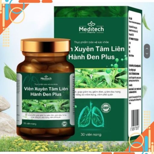 Viên Uống Xuyên Tâm Liên Hành Đen Plus - Hộp 30 viên - HTshop