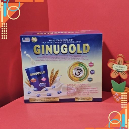 Sữa Ngủ Ngon Ginugold Cải Thiện Tình Trạng Mất Ngủ Bổ Sung Dinh Dưỡng Cho Cơ Thể - Hộp 30 gói - HTshop