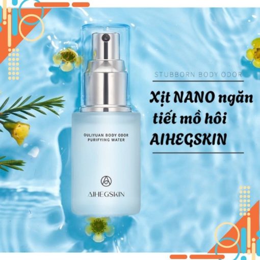 Xịt nano ngăn tiết mồ hôi AIHEGSKIN - cải thiện tình trạng mùi cơ thể và các vấn đề về tiết mồ hôi 30ml - HTshop