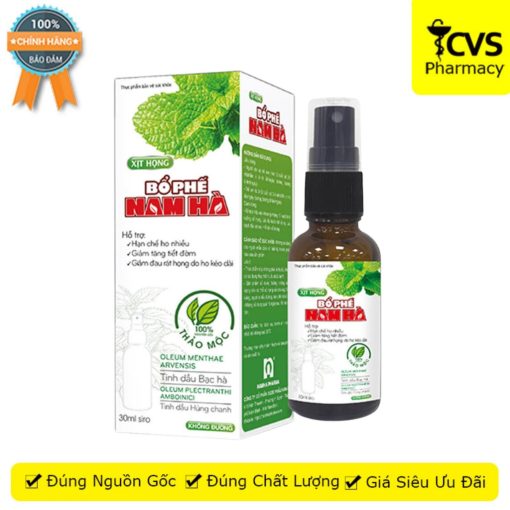 Xịt Họng Bổ Phế Nam Hà - Hỗ trợ bổ phế và hạn chế ho nhiều - Hộp 30 ml - CVS Pharmacy