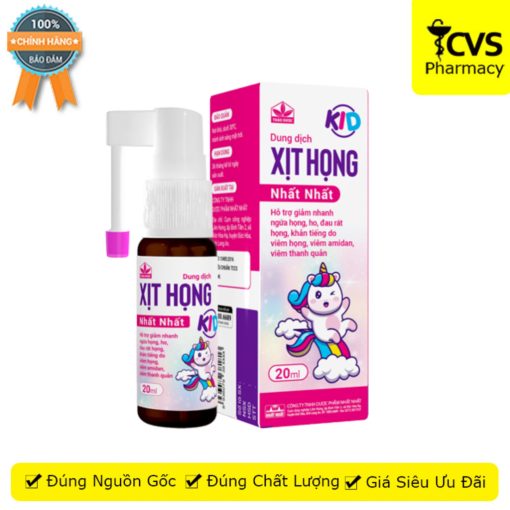 Xịt Họng Nhất Nhất Kid giảm nhanh ngứa họng