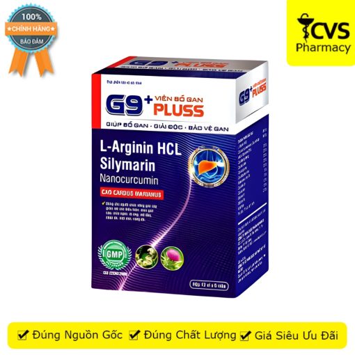 Viên Bổ Gan G9+ Pluss - Hỗ trợ tăng cường chức năng gan - Hộp 60 viên - CVS Pharmacy