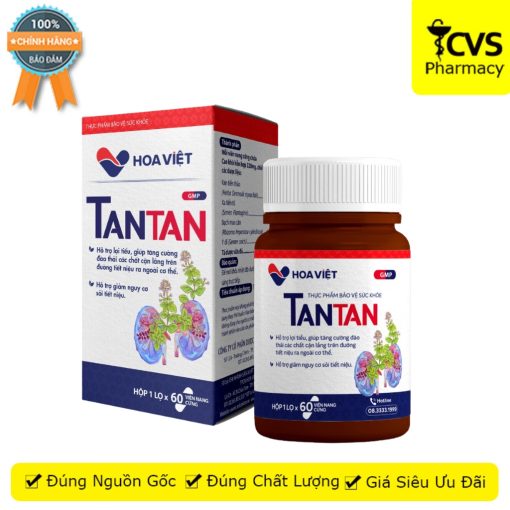 TanTan - Hỗ trợ lợi tiểu và giảm nguy cơ sỏi tiết niệu - Hộp 60 viên - CVS Pharmacy