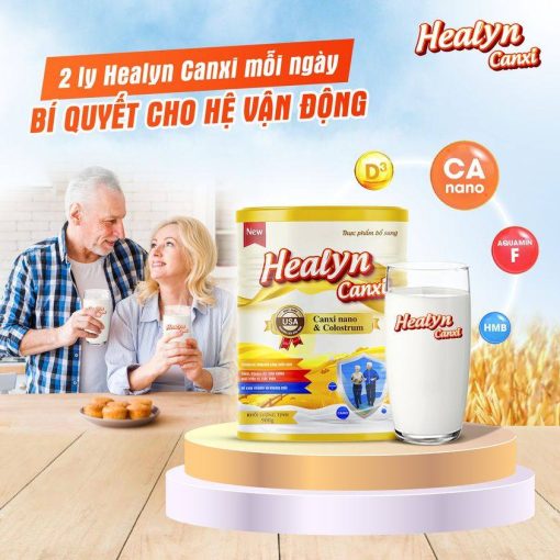 Sữa Non HEALYN CANXI Bổ Sung Canxi Hữu Cơ Tăng Cường Miễn Dịch - Hộp 900g