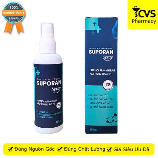 Suporan Spray - Rửa vết thương dạng xịt giúp loại bỏ vi khuẩn nấm - Chai 100ml - CVS Pharmacy