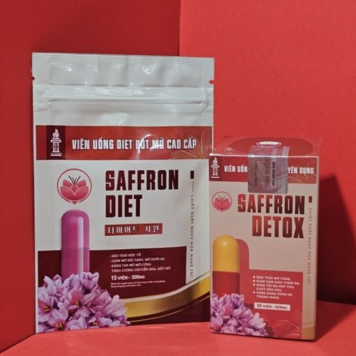 Viên Uống Giảm Cân Giảm Mỡ Saffron Detox - Hộp 30v (Tặng 1 gói Saffron Diet) - Liulyshop