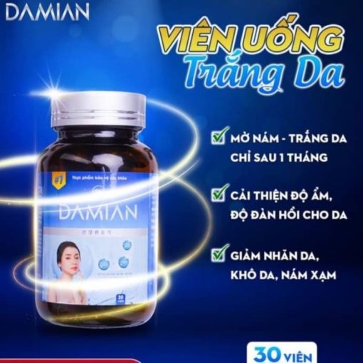 Viên uống trắng da mờ nám Damian - Hộp 30 viên - Liulyshop