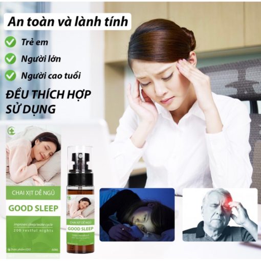 Xịt Ngủ Ngon Good Sleep Spray Chính Hãng - Chai 60ml