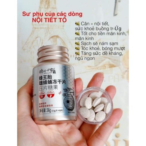 Viên Uống Nội Tiết Nhộng Ong Đông Khô - Hộp 60 viên - Liulyshop