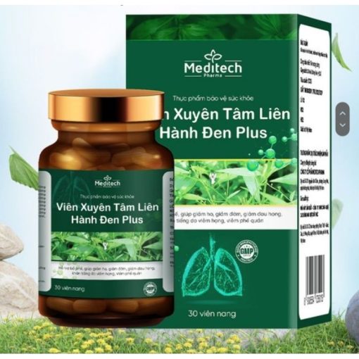 Viên Uống Xuyên Tâm Liên Hành Đen Plus - Hộp 30 viên - Liulyshop