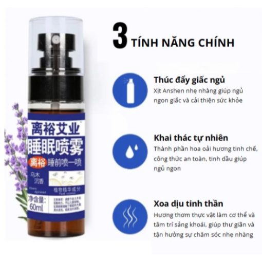 Xịt Hỗ Trợ Giấc Ngủ Hoa Oải Hương Công thức Nhật Bản - 60ml