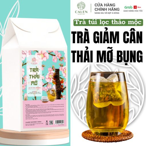 Trà thải mỡ mủ đào Calen Nature's Farm đốt cháy mỡ bụng hiệu quả - Túi 30 gói - Lalashop